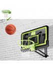 Баскетбольный щит Exit регулируемый чёрный+ кольцо с амортизацией